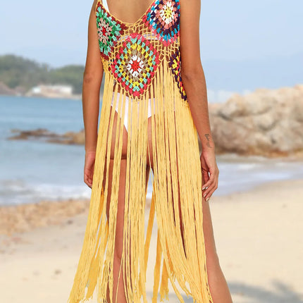 Fringe Spaghetti Strap Cover-Up - Image 8