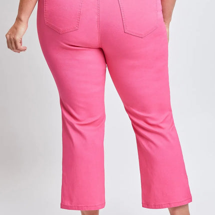 YMI Jeanswear Full Size Mid-Rise Hyperstretch Cropped Straight Pants - Image 5