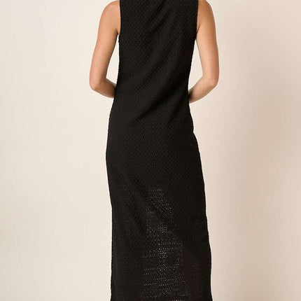 Mittoshop Side Slit Round Neck Sleeveless Dress - Image 4