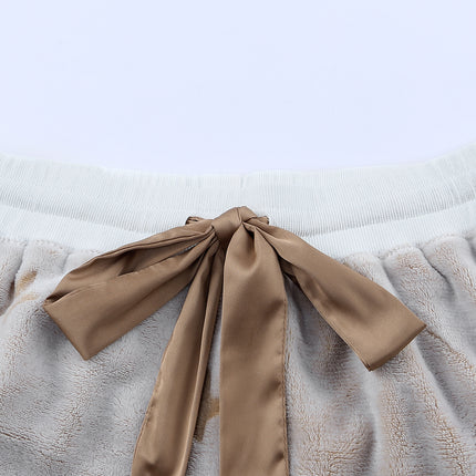 Round Neck Dropped Shoulder Star Print Top and Shorts Lounge Set - Image 9