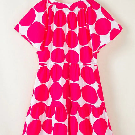 Contrast Notched Flutter Sleeve Dress - Image 8