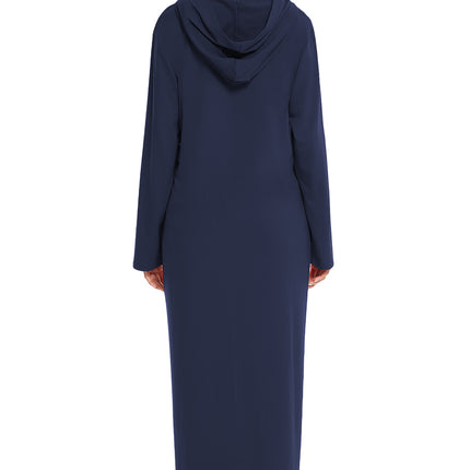 Zip Front Hooded Night Dress with Pockets - Image 13