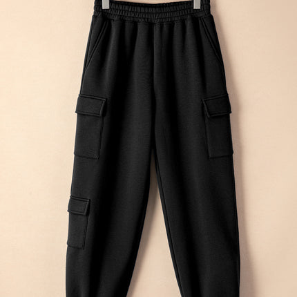 Pocketed Elastic Waist Active Joggers - Image 3