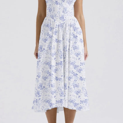 Floral V-Neck Sleeveless Midi Dress with Pockets - Image 10