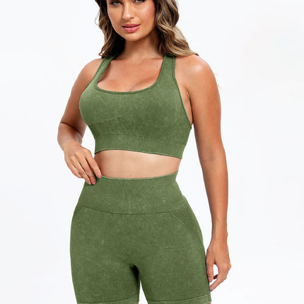 Scoop Neck Wide Strap Top and Shorts Active Set - Image 20