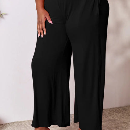 Basic Bae Full Size Smocked Wide Waistband Wide Leg Pants - Image 28