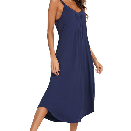 V-Neck Midi Lounge Dress - Image 18