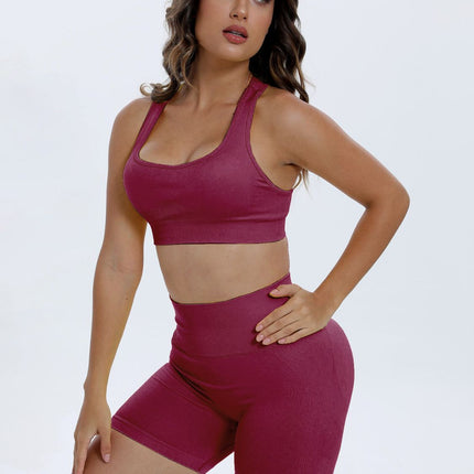 Scoop Neck Wide Strap Top and Shorts Active Set - Image 18
