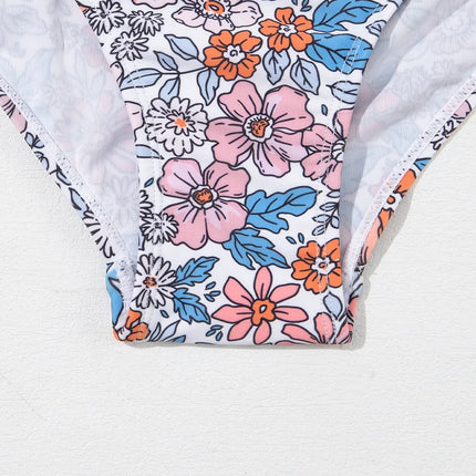 Drawstring Printed Wide Strap Swim Dress - Image 7