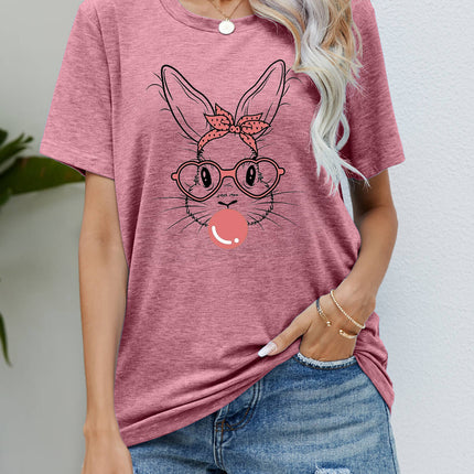 Easter Bunny Graphic Round Neck T-Shirt - Image 10