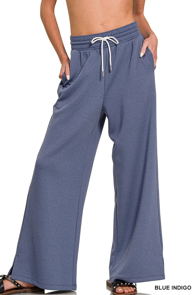 Zenana Scuba Drawstring Pants