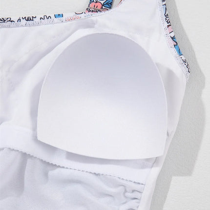 Drawstring Printed Wide Strap Swim Dress - Image 5