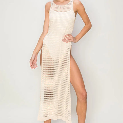 HYFVE Crochet Backless Cover Up Dress - Image 3