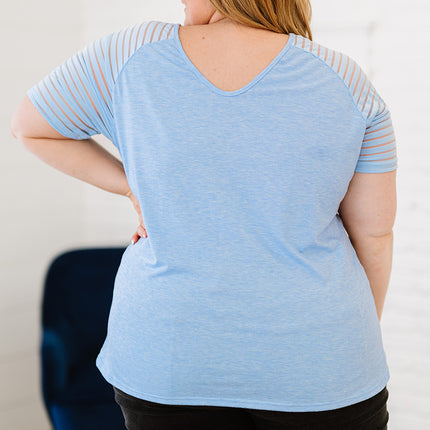 Plus Size V-Neck Raglan Sleeve Tee - Image 10