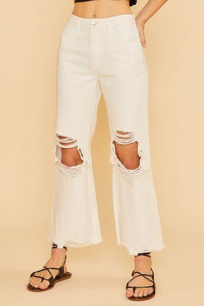 Annie Wear Distressed Raw Hem Jeans - Image 1