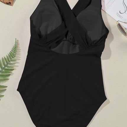 Crisscross Wide Strap One-Piece Swimwear - Image 9