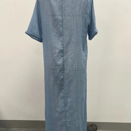 Full Size V-Neck Short Sleeve Midi Dress Plus Size - Image 25