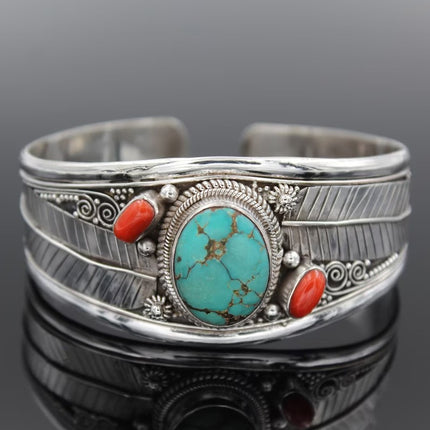 Artificial Turquoise Alloy Open Bracelet - Image 8