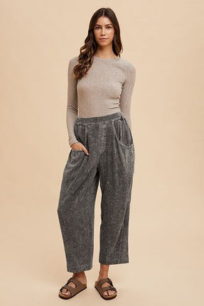 Annie Wear Mineral Washed Elastic Waist Pants - Image 5