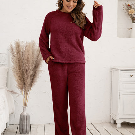 Ivy Lane Teddy Long Sleeve Top and Pants Lounge Set - Image 16