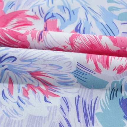 Floral Spaghetti Strap Surplice Neck Shirred Waist Mini Dress - Image 12