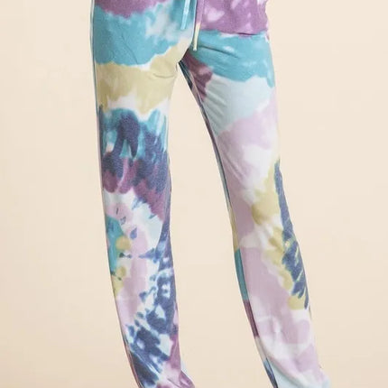 BiBi Tie Dye French Terry Casual Pants - Image 4