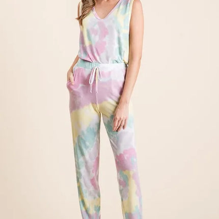 BiBi Tie Dye French Terry Casual Pants - Image 10