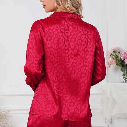 Long Sleeve Shirt and Shorts Lounge Set - Image 2