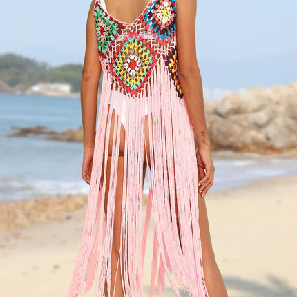 Fringe Spaghetti Strap Cover-Up - Image 19
