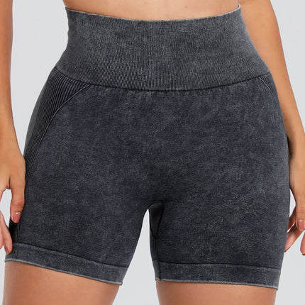 Washed High Waist Active Shorts - Image 3