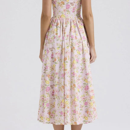 Floral V-Neck Sleeveless Midi Dress with Pockets - Image 15