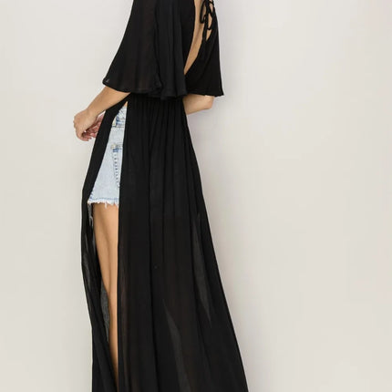 HYFVE Tie Back Maxi Split Cover Up Dress - Image 4
