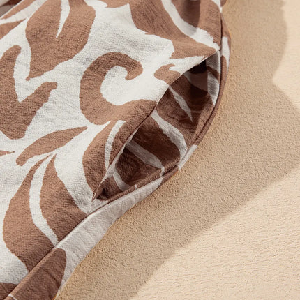 Floral Shirred High Waist Spaghetti Straps Dress - Image 12