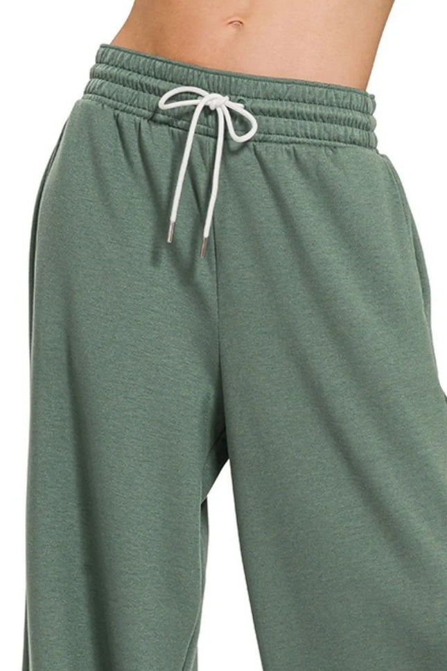 Zenana Scuba Drawstring Pants