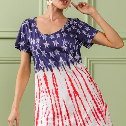BiBi American Flag Theme Tee Dress - Image 4