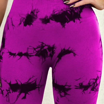 Tie-Dye High Waist Active Shorts - Image 20