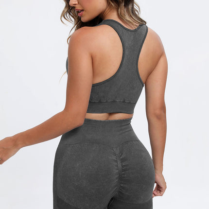 3 Piece Washed Square Neck Wide Strap Active Set - Image 16