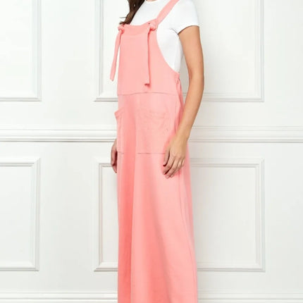 Veveret Wide Strap French Terry Overalls - Image 4