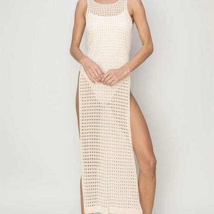 HYFVE Crochet Backless Cover Up Dress - Image 1