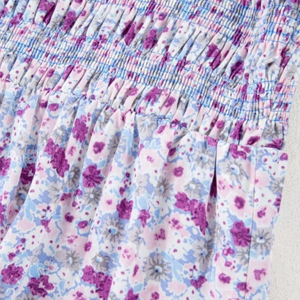 Tiered Floral Shirred High Waist Maxi Dress - Image 11