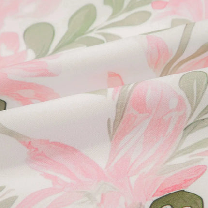 Floral Contrast Edge Layered Short Sleeve Mini Dress - Image 9