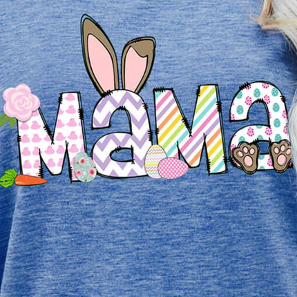 Easter MAMA Graphic Round Neck T-Shirt - Image 6