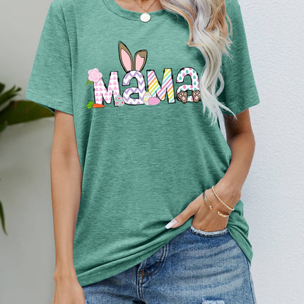 Easter MAMA Graphic Round Neck T-Shirt - Image 1