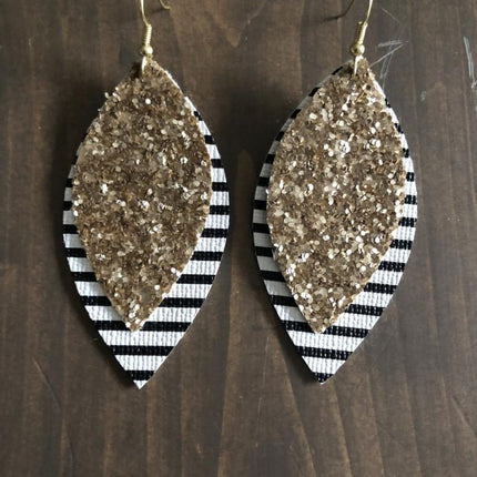 PU Leather Leaf Dangle Earrings - Image 6