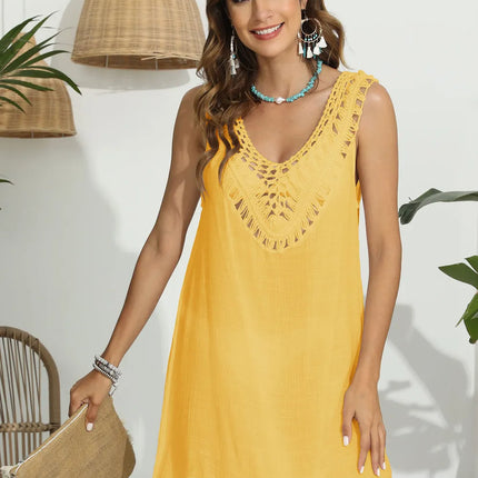 Tassel Scoop Neck Wide Strap Cover-Up - Image 14