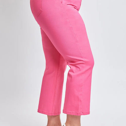 YMI Jeanswear Full Size Mid-Rise Hyperstretch Cropped Straight Pants - Image 6