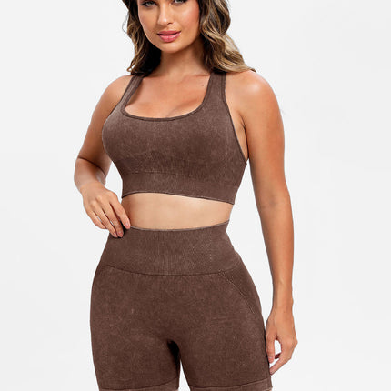 Scoop Neck Wide Strap Top and Shorts Active Set - Image 10