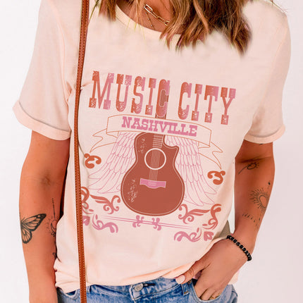 MUSIC CITY Cuffed Short Sleeve Tee - Image 3