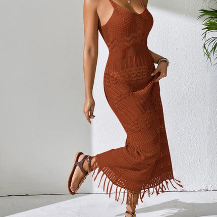 Openwork Scoop Neck Cover-Up Dress - Image 7