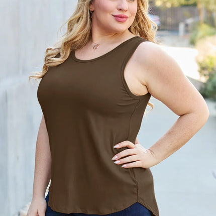 Basic Bae Full Size Round Neck Curved Hem Tank - Image 32